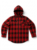 M&M ZIP FLANNEL | BLACK/RED PLAID